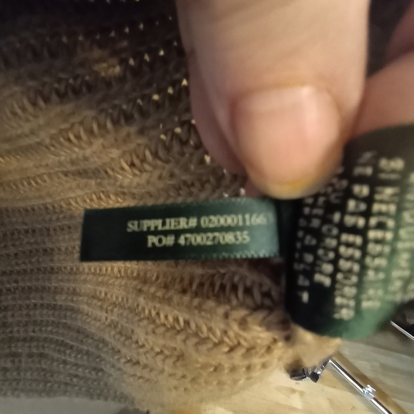 LRL Beige Super Soft Deep Cowl Neck Coastal Wool Blend Sweater S - Picture 5 of 9